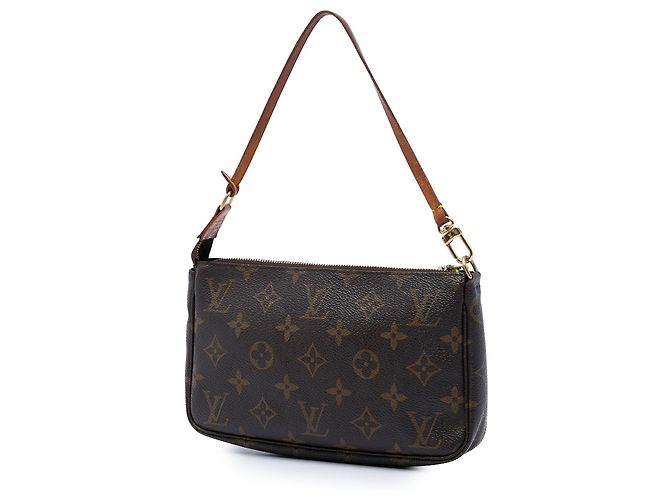 Bolso de Hombro Louis Vuitton Monogram Pochette Accessoires Marrón Castaño - vista 2