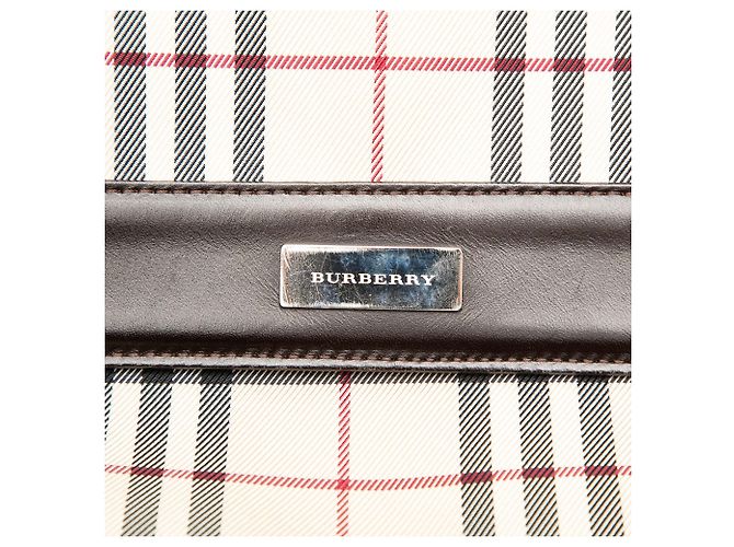 Borsa a tracolla Burberry House Check Canvas Beige - vista 5