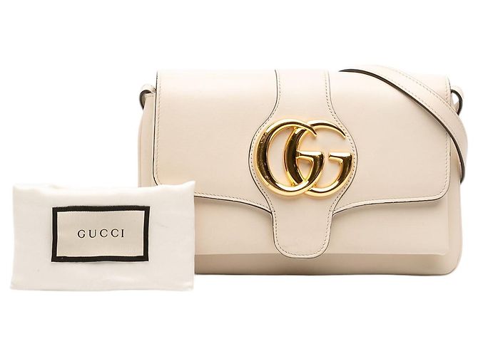 Borsa a tracolla Arli Small in pelle bianca Gucci Bianco - vista 7