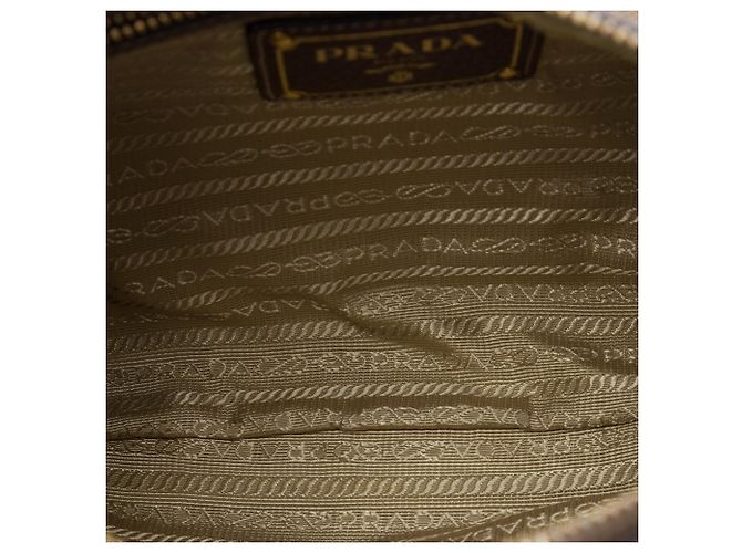Bandolera Prada de lona Canapa con logo beige - vista 4