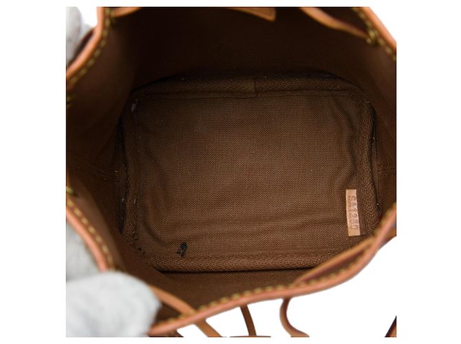 Borsa a secchiello Louis Vuitton Monogram Nano Noe Marrone - vista 4