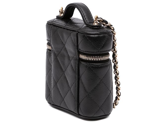 Chanel Mini Caviar Handle with Care Vanity Case Satchel schwarz - Ansicht 2