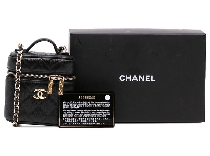 Chanel Mini Caviar Handle with Care Vanity Case Satchel schwarz - Ansicht 7