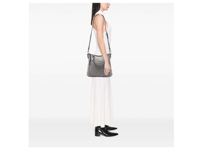 Bolso Louis Vuitton Monogram Mini Lin Angele Satchel Gris - vista 6