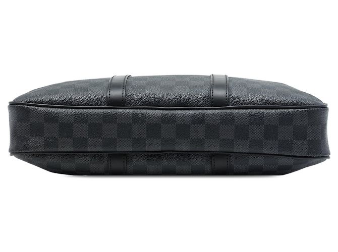 Borsa da lavoro Louis Vuitton Porte Documents Voyage PM Damier Graphite Nero - vista 3