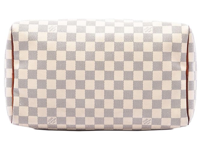 Borsa Boston Louis Vuitton Damier Azur Speedy 30 Bianca Bianco - vista 3