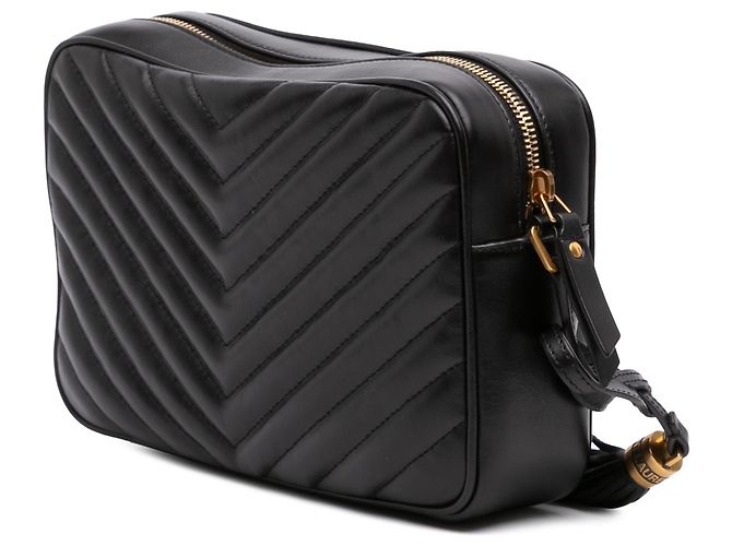 Autre Marque Borsa Camera Lou in pelle matelassé monogram Saint Laurent nera Nero - vista 2