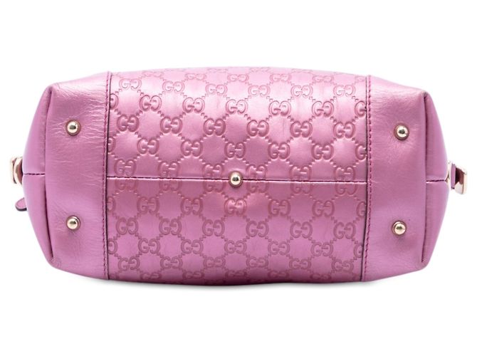 Borsa Gucci Metallic Guccissima Heart Bit rosa - vista 3