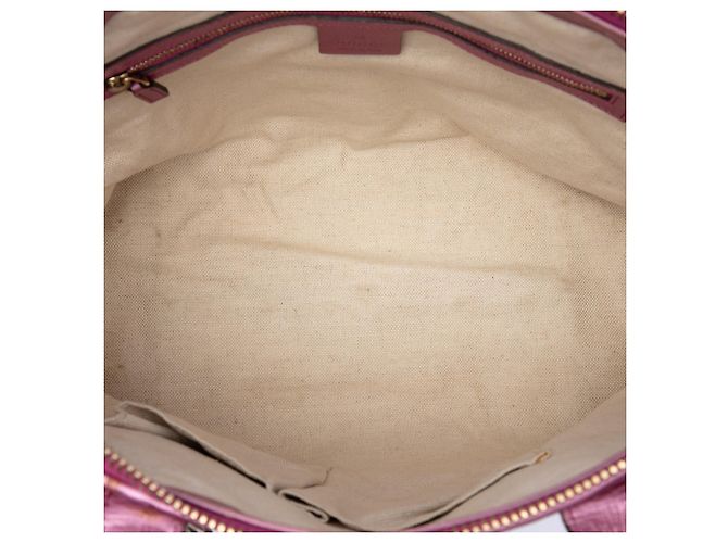 Borsa Gucci Metallic Guccissima Heart Bit rosa - vista 4