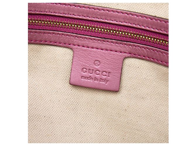 Borsa Gucci Metallic Guccissima Heart Bit rosa - vista 5