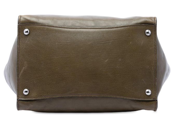 Borsa Prada Vitello Daino marrone con doppio manico e doppia tasca - vista 3