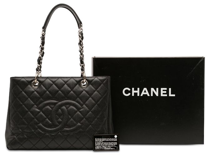 Borsa Grand Shopping Tote Chanel Caviar Nera Nero - vista 7