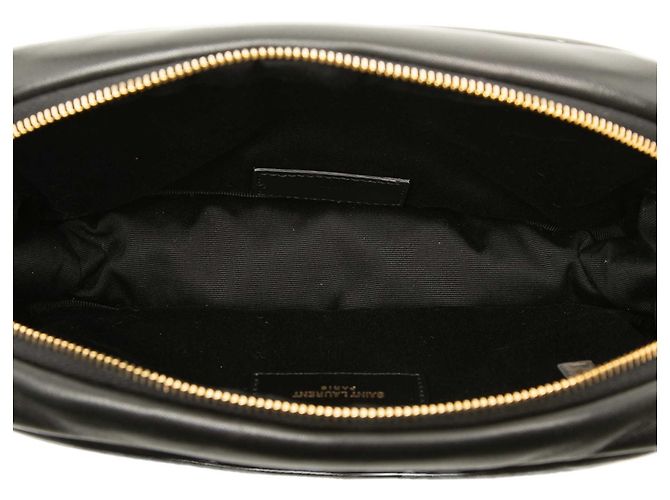 Autre Marque Pouch Calypso Saint Laurent in pelle d'agnello matelassé nera Nero - vista 4