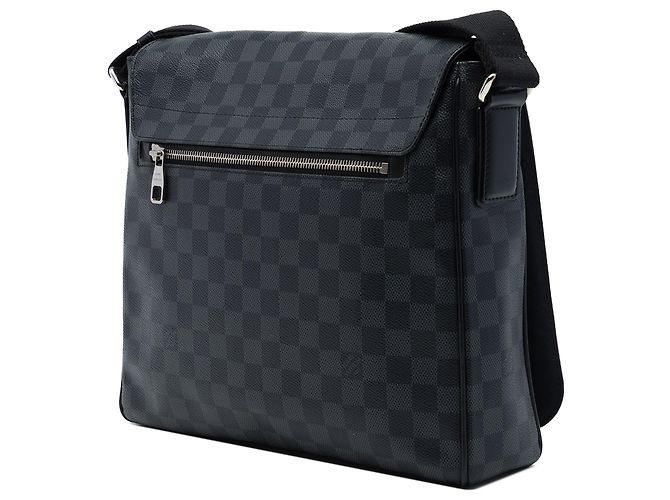 Borsa a tracolla Louis Vuitton District MM Damier Graphite Nera Nero - vista 2