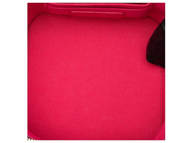 Piccola borsa vanity Chanel in pelle di vitello trapuntata nera con catena e borsa satchel Nero - vista 4