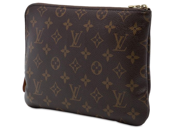 Borsa a Clutch Louis Vuitton Monogram Etui Voyageur PM Marrone - vista 2