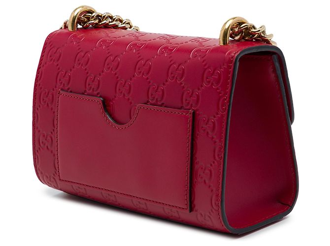 Padlock Borsa a tracolla Gucci Small Guccissima con lucchetto, rossa Rosso - vista 2