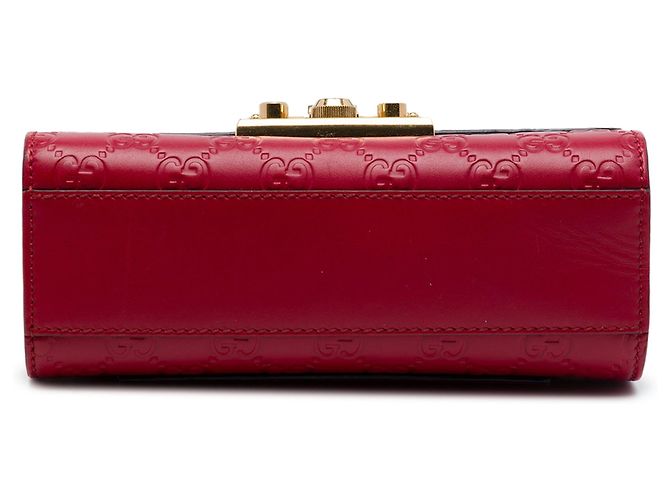 Padlock Borsa a tracolla Gucci Small Guccissima con lucchetto, rossa Rosso - vista 3