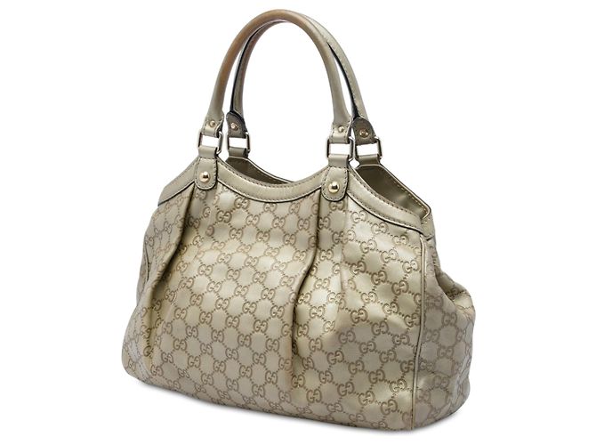 Borsa Tote Gucci Medium Guccissima Sukey Oro D'oro - vista 2