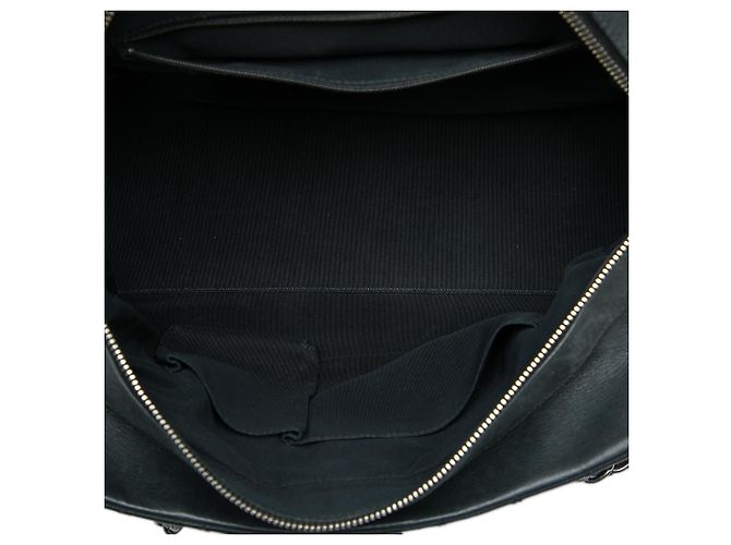 Bolso Bowling Chanel Chic Quilt de piel de becerro iridiscente acolchada negra Negro - vista 4