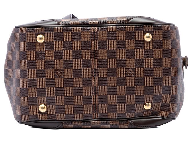 Borsa a tracolla Louis Vuitton Damier Ebene Verona MM Marrone - vista 3