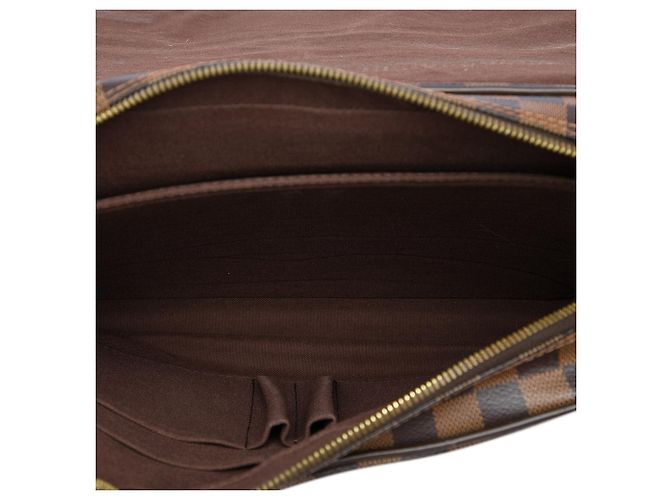 Borsa a tracolla Louis Vuitton Damier Ebene Shelton MM Marrone - vista 4