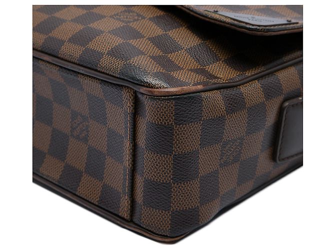 Borsa a tracolla Louis Vuitton Damier Ebene Shelton MM Marrone - vista 6
