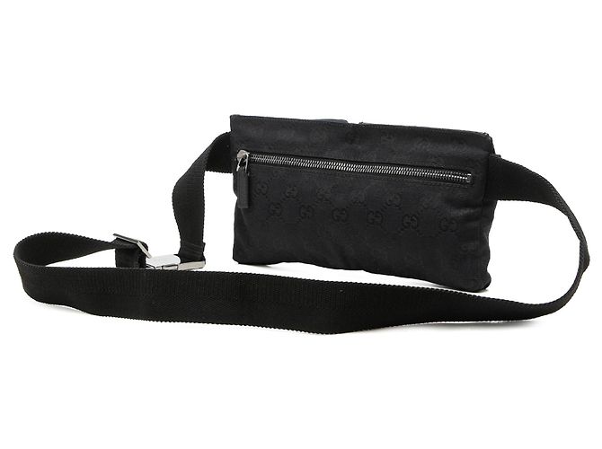 Borsa cintura Gucci GG Canvas con doppia tasca nera Nero - vista 2