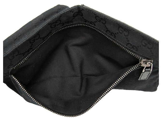 Borsa cintura Gucci GG Canvas con doppia tasca nera Nero - vista 4