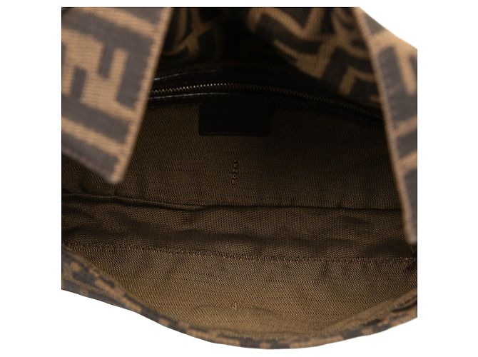 Fendi Zucca Canvas Baguette Schultertasche Braun - Ansicht 4
