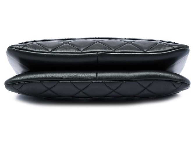 Borsa a tracolla Chanel Medium Lambskin Trendy CC Flap Nera Nero - vista 3