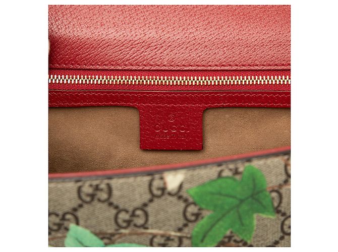 Padlock Borsa a tracolla Gucci Medium GG Supreme Tian con lucchetto beige - vista 5