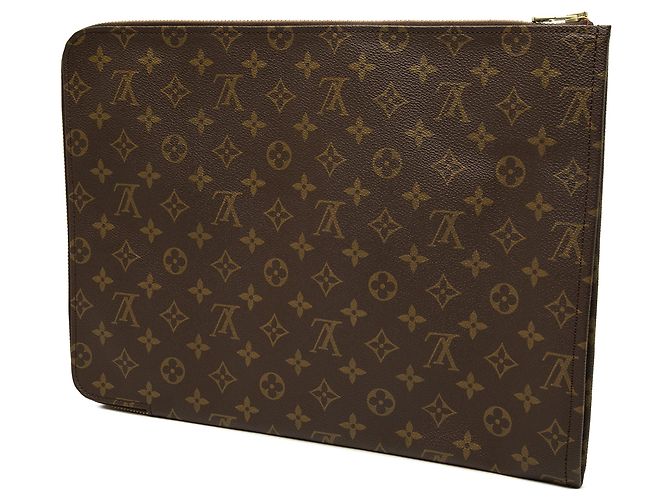 Sac business Portfolio Louis Vuitton Monogram Poche Documents Marron - vue 2