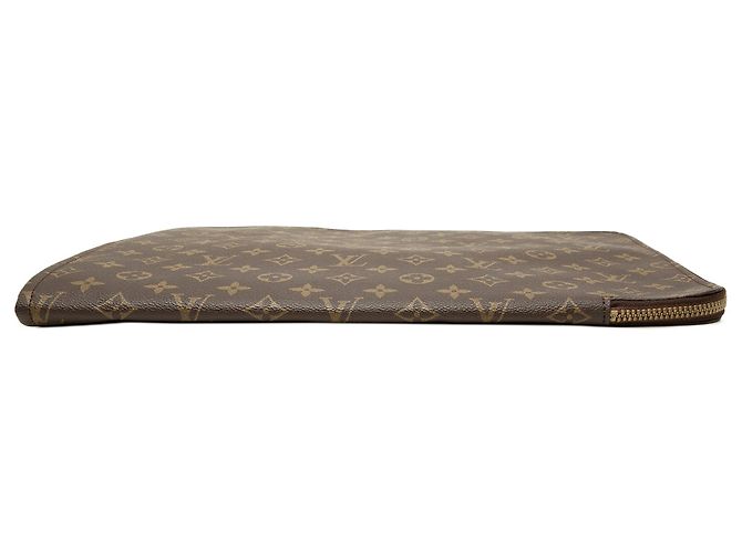 Sac business Portfolio Louis Vuitton Monogram Poche Documents Marron - vue 3