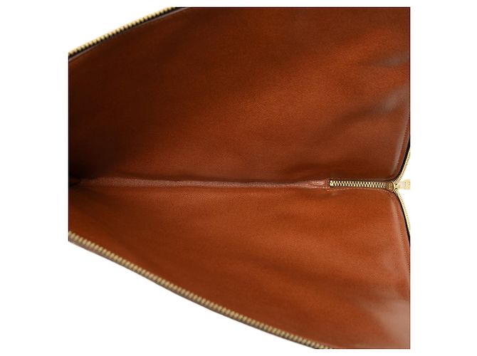 Sac business Portfolio Louis Vuitton Monogram Poche Documents Marron - vue 4