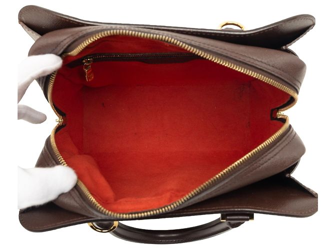Sac à main Louis Vuitton Damier Ebene Triana Marron - vue 4