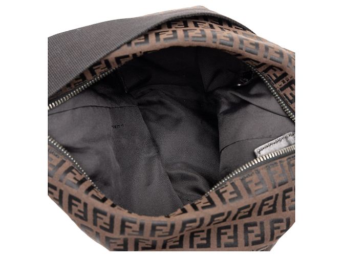 Borsa a tracolla Fendi Zucchino Canvas marrone - vista 4