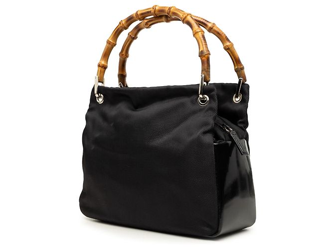 Bamboo Bolsa Gucci de nylon preta com bambu Preto - vista 2