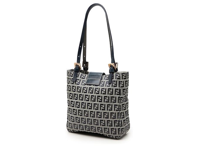 Bolso de hombro Fendi Zucchino Canvas Gris - vista 2