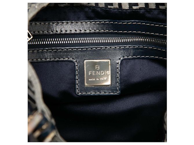 Bolso de hombro Fendi Zucchino Canvas Gris - vista 5