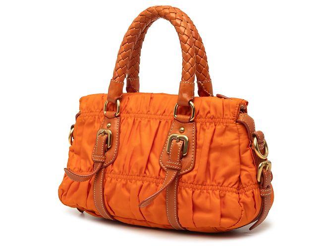 Prada Tessuto Gaufre Satchel Orange - Ansicht 2