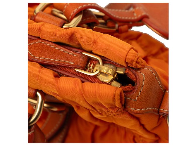 Prada Tessuto Gaufre Satchel Orange - Ansicht 6