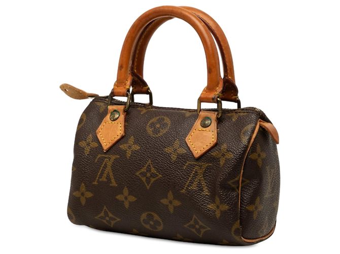 Borsa Louis Vuitton Monogram Mini Speedy HL Marrone - vista 2