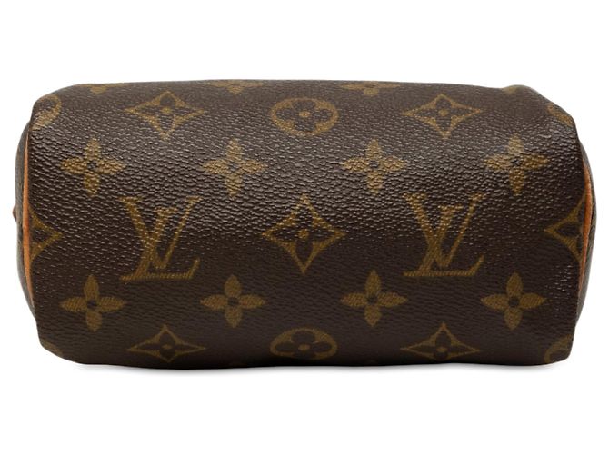 Borsa Louis Vuitton Monogram Mini Speedy HL Marrone - vista 3