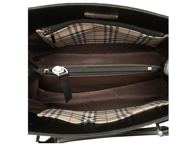 Borsa a mano Burberry in pelle nera Nero - vista 4
