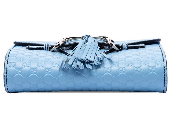 Borsa a tracolla Gucci Mini Microguccissima Emily Blu - vista 3