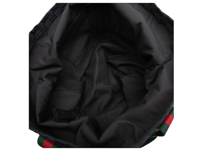 Tote Gucci GG Canvas Web Nera Nero - vista 4