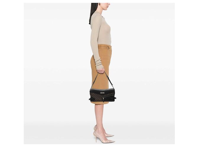 Autre Marque Bolsa de Ombro Street Chic Diorissimo Trotter Canvas Preta Dior Preto - vista 7
