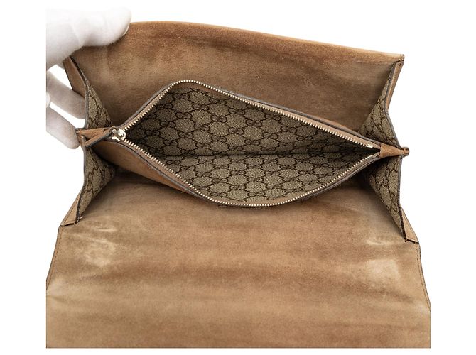 Borsa a tracolla Gucci Dionysus Medium GG Supreme Beige - vista 4