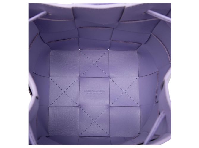 Borsa a secchiello Bottega Veneta Small Nappa Maxi Intrecciato Cassette Purple Porpora - vista 4